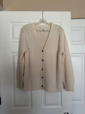 Aritzia Wilfred Light Birch Cashmere Cardigan S